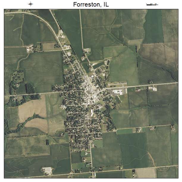 Forreston, IL air photo map