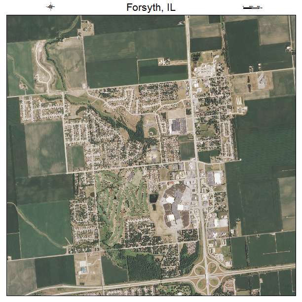 Forsyth, IL air photo map