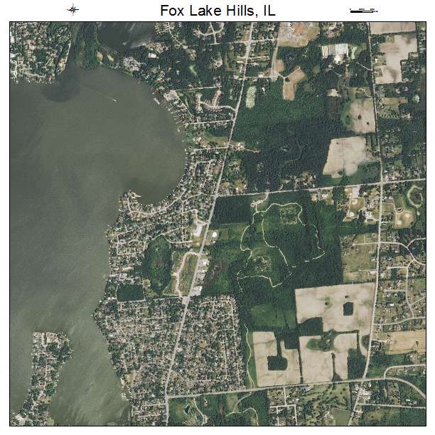 Fox Lake Hills, IL air photo map