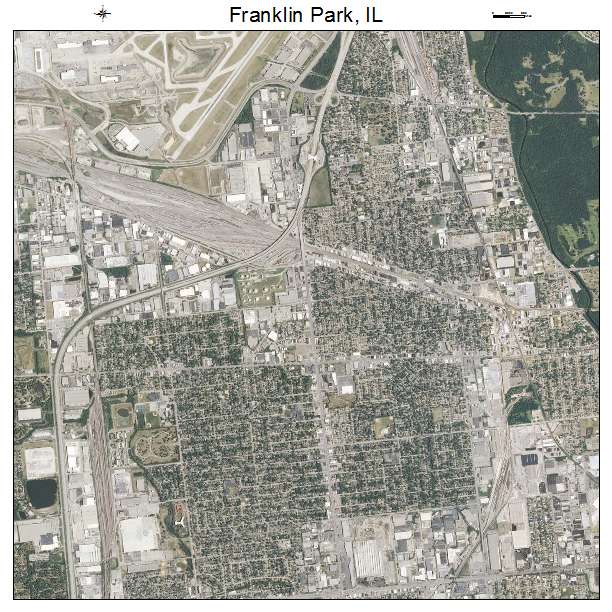Franklin Park, IL air photo map