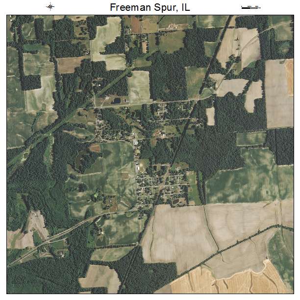 Freeman Spur, IL air photo map