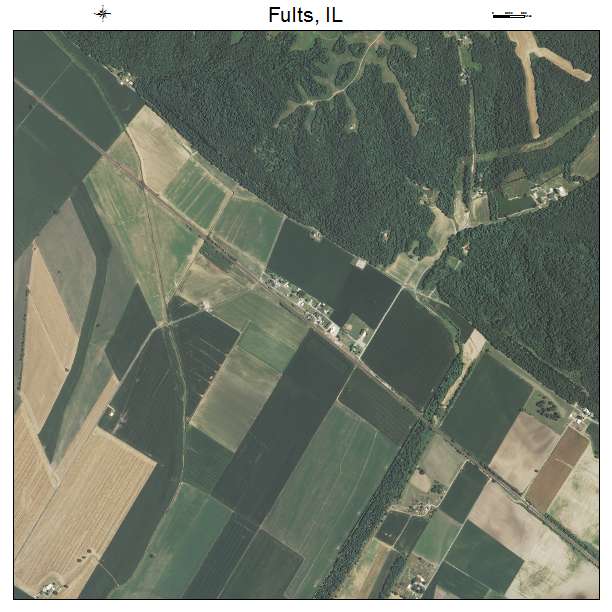 Fults, IL air photo map