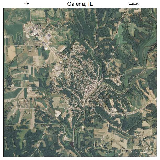 Galena, IL air photo map