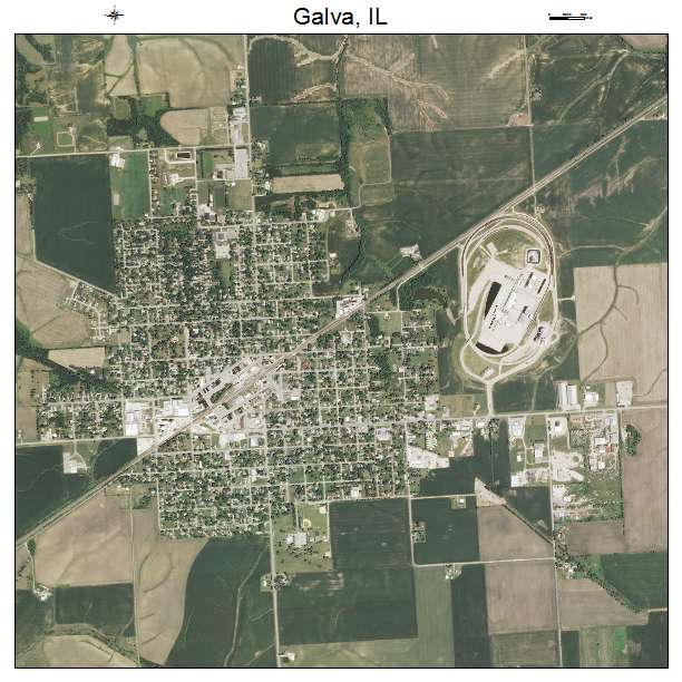 Galva, IL air photo map