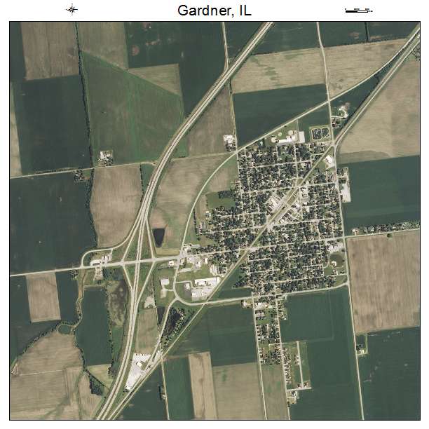 Gardner, IL air photo map