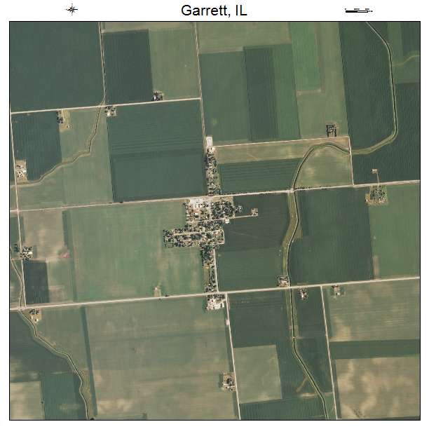Garrett, IL air photo map