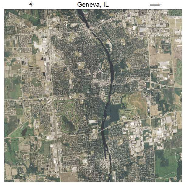 Geneva, IL air photo map