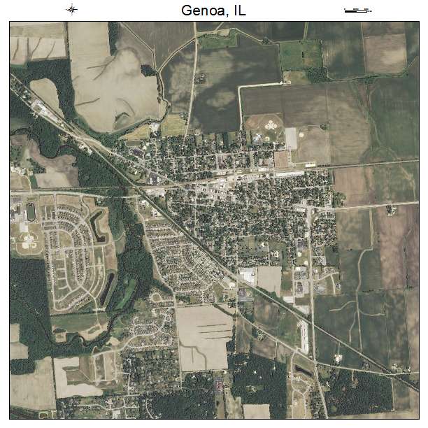 Genoa, IL air photo map