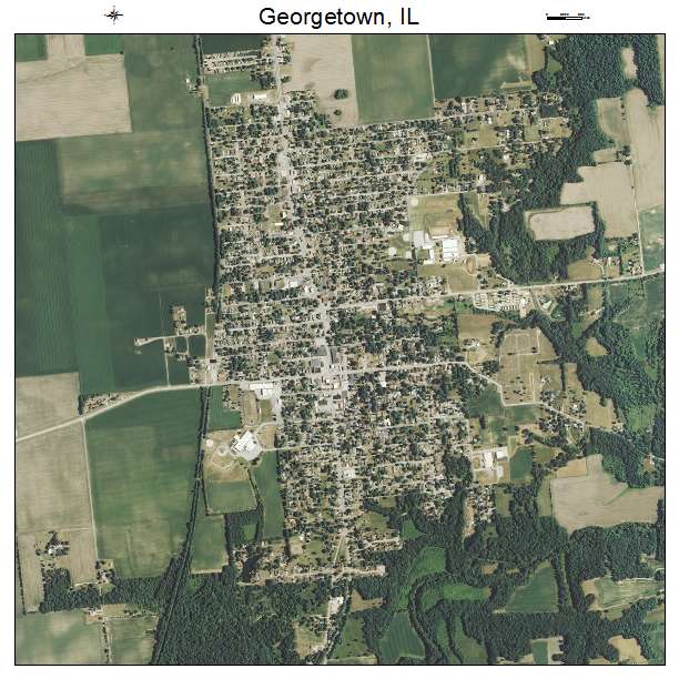 Georgetown, IL air photo map