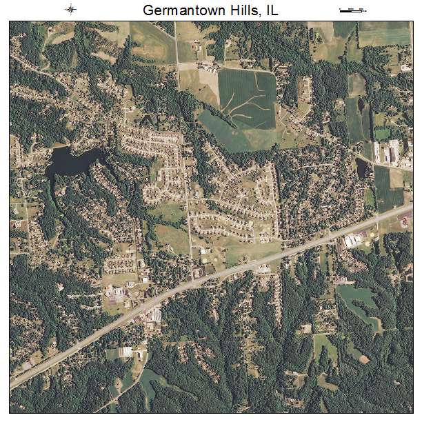 Germantown Hills, IL air photo map