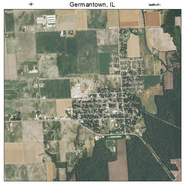 Germantown, IL air photo map