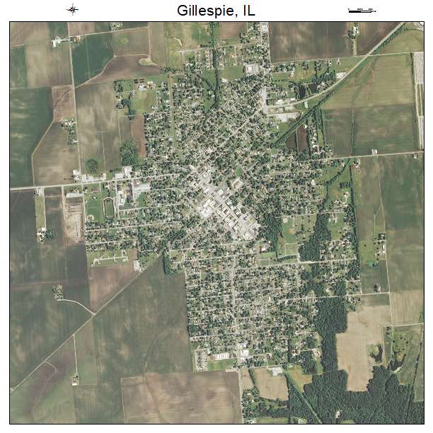 Gillespie, IL air photo map