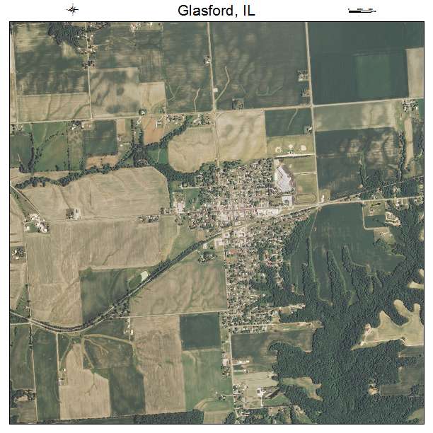 Glasford, IL air photo map