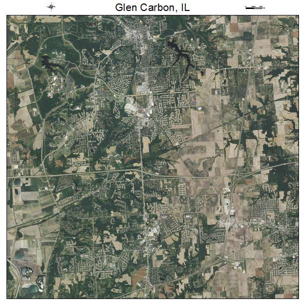 Glen Carbon, IL air photo map