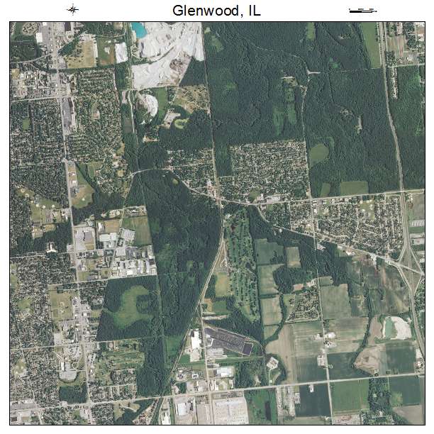 Glenwood, IL air photo map