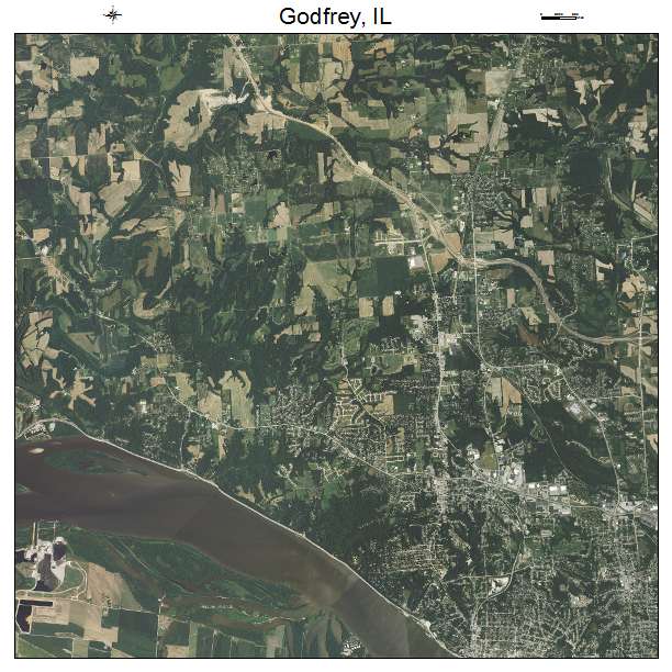 Godfrey, IL air photo map