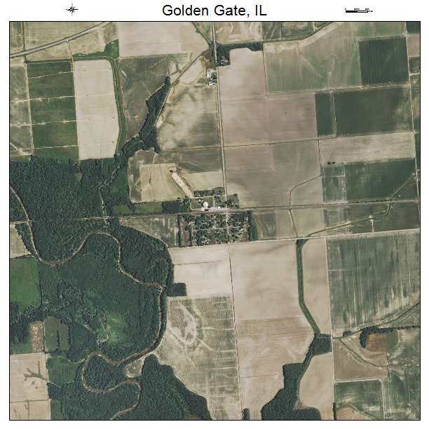 Golden Gate, IL air photo map