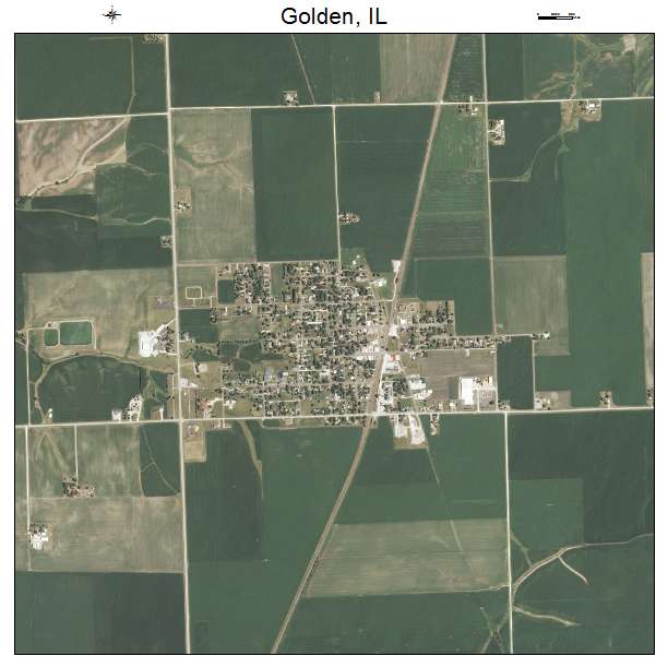 Golden, IL air photo map