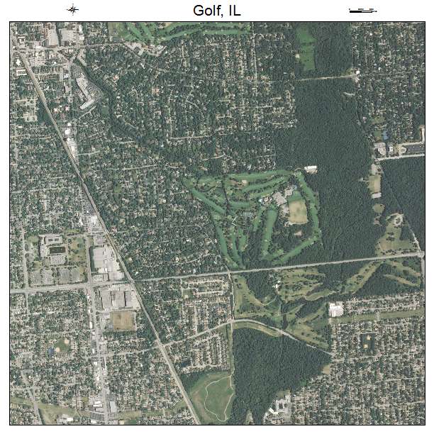 Golf, IL air photo map