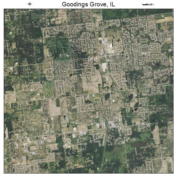 Goodings Grove, IL air photo map