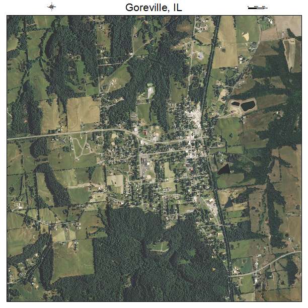 Goreville, IL air photo map