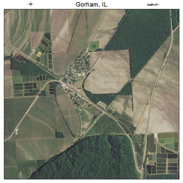 Gorham, IL air photo map