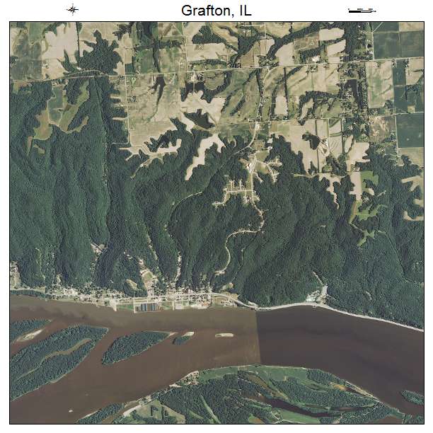 Grafton, IL air photo map