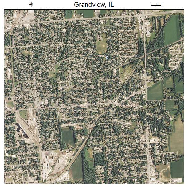 Grandview, IL air photo map