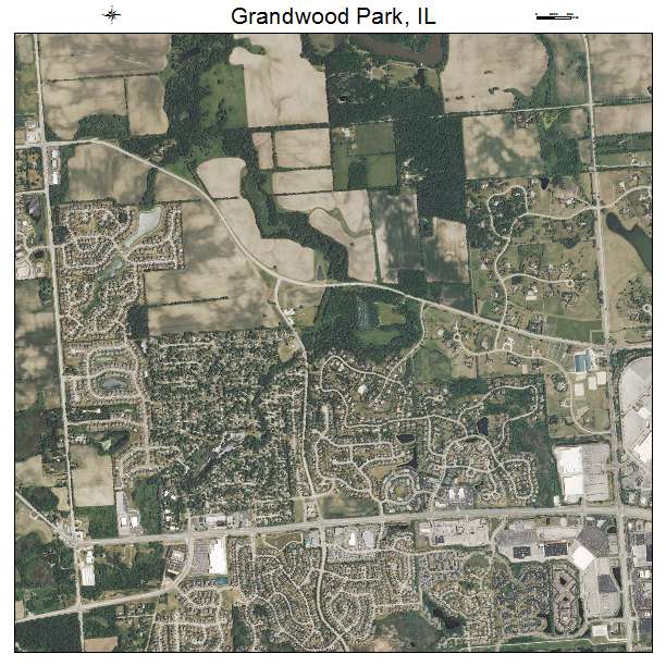 Grandwood Park, IL air photo map