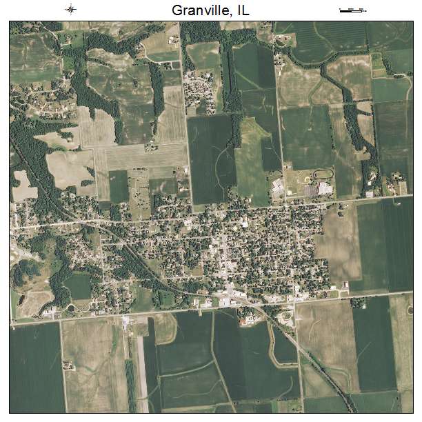 Granville, IL air photo map