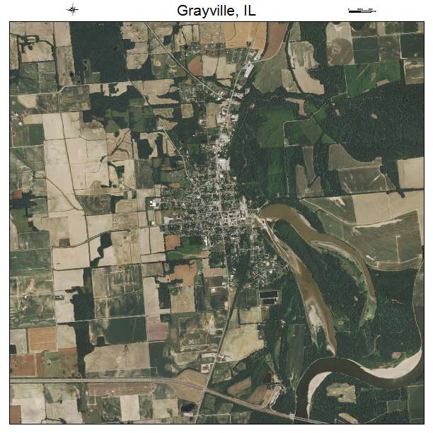 Grayville, IL air photo map