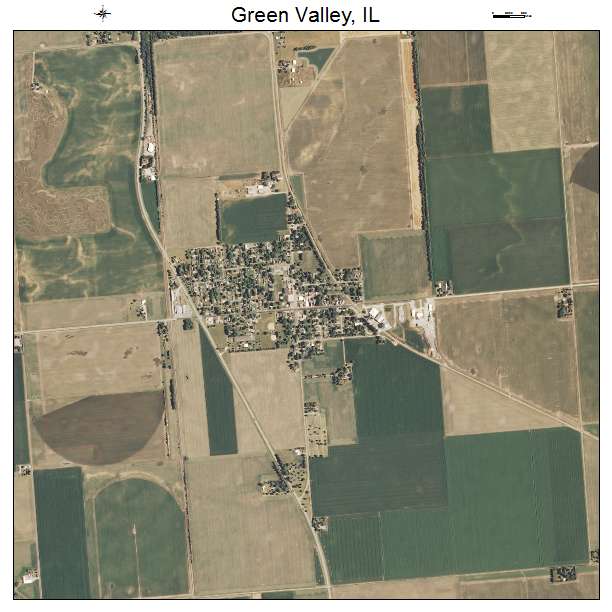 Green Valley, IL air photo map