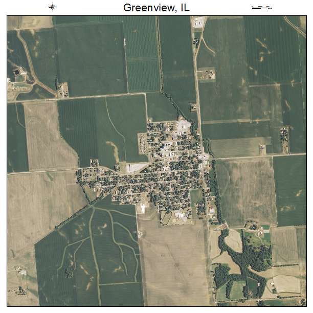Greenview, IL air photo map