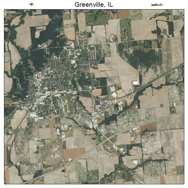Greenville, IL air photo map