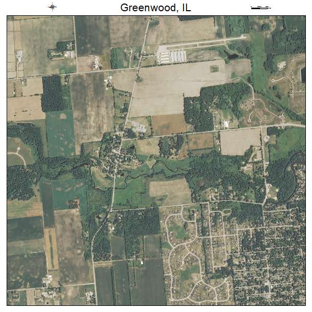 Greenwood, IL air photo map