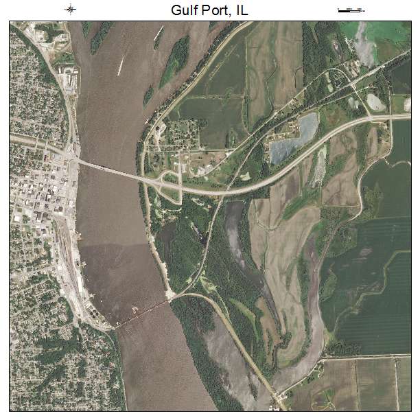 Gulf Port, IL air photo map