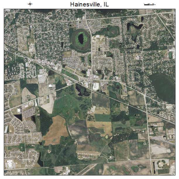 Hainesville, IL air photo map
