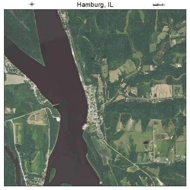Hamburg, IL air photo map