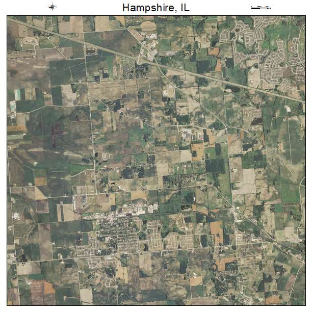 Hampshire, IL air photo map