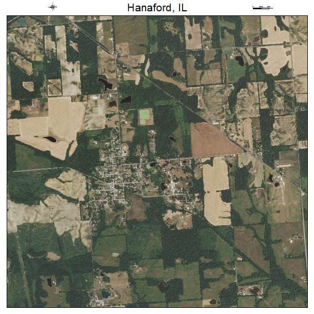 Hanaford, IL air photo map
