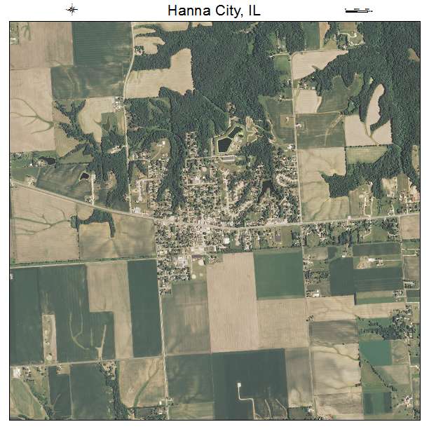 Hanna City, IL air photo map