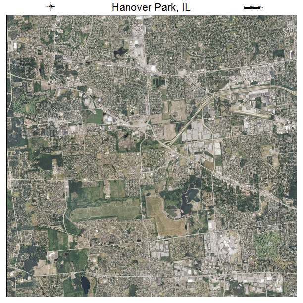 Hanover Park, IL air photo map