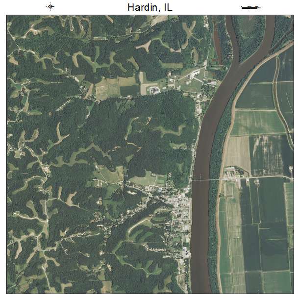 Hardin, IL air photo map