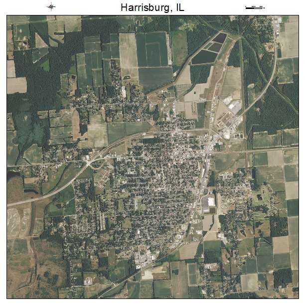 Harrisburg, IL air photo map