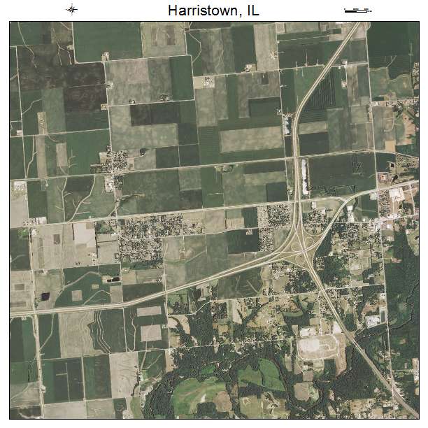 Harristown, IL air photo map