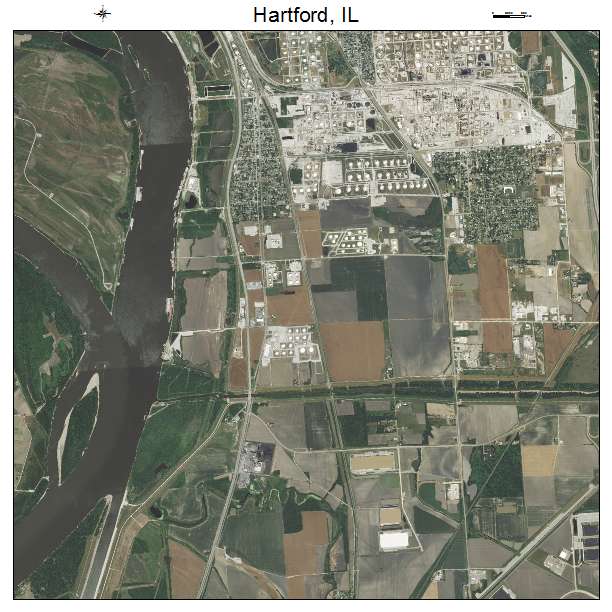 Hartford, IL air photo map