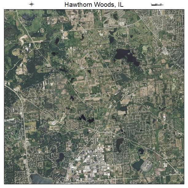 Hawthorn Woods, IL air photo map