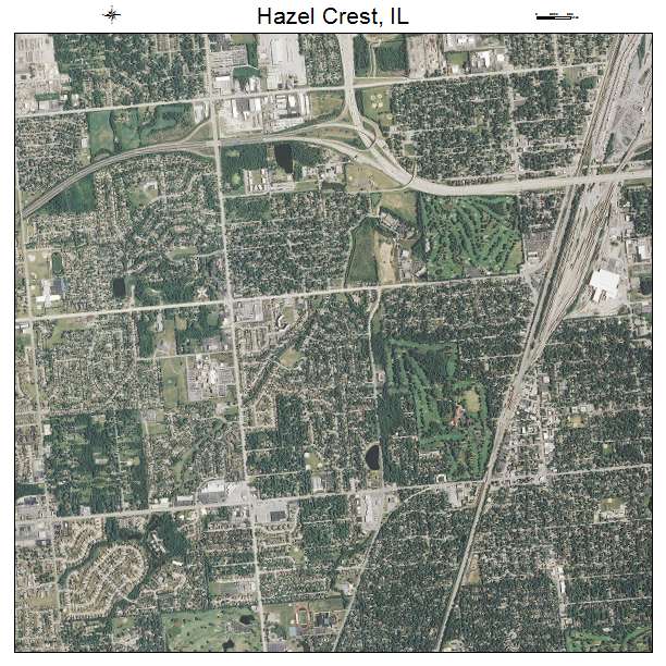 Hazel Crest, IL air photo map