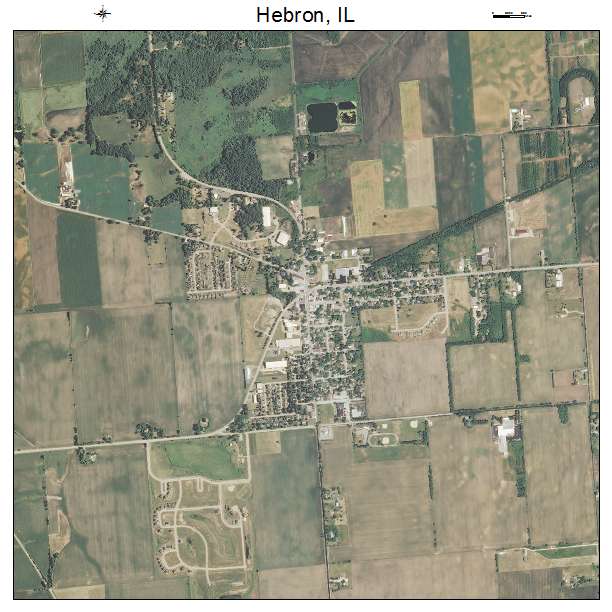 Hebron, IL air photo map