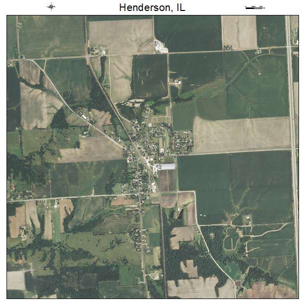 Henderson, IL air photo map